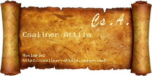 Csallner Attila névjegykártya